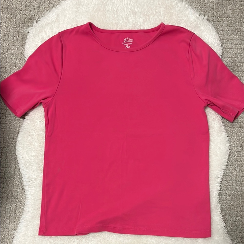 J Crew Perfect Fit Fitted Pink Short Sleeve T-Shirt